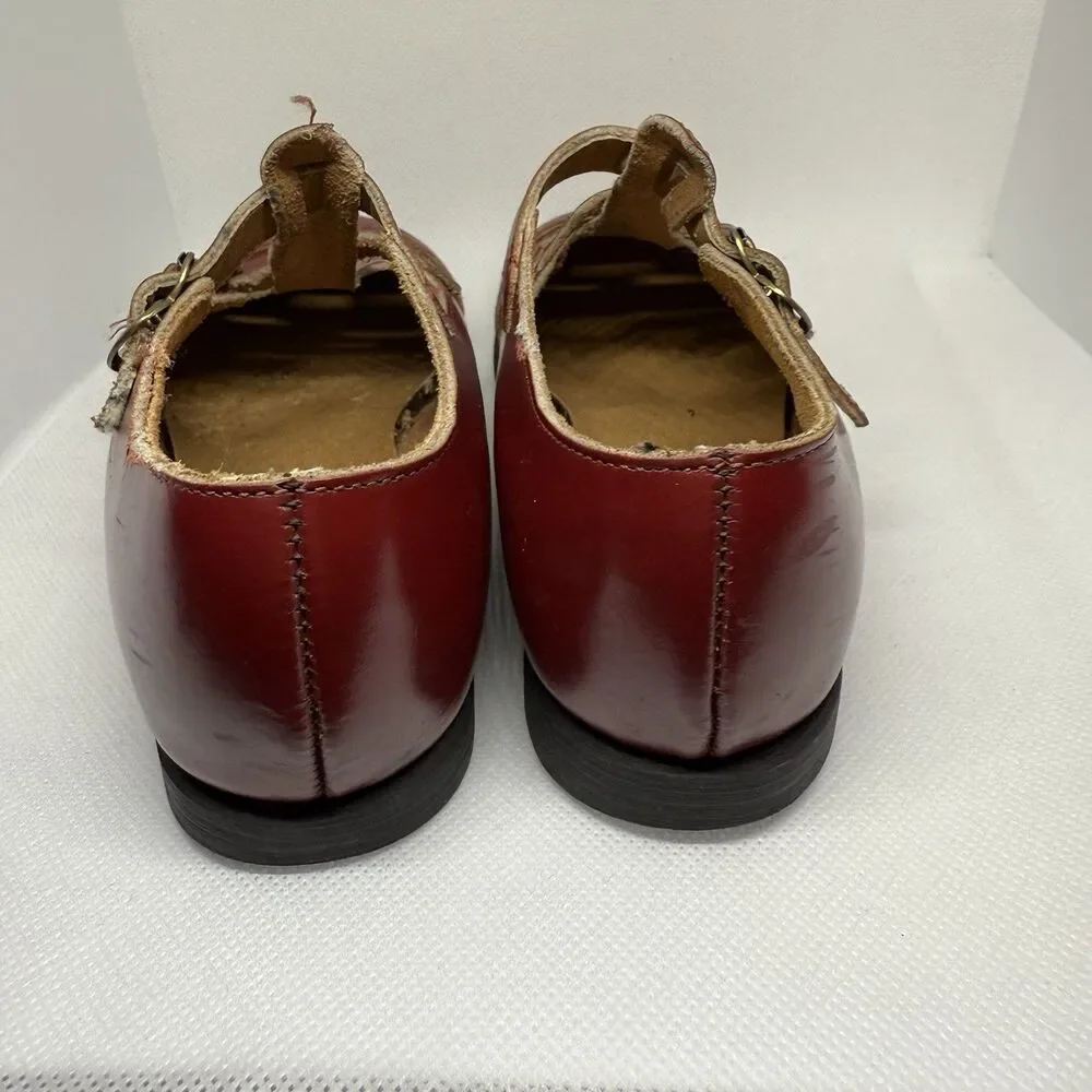 Vintage Buster Brown Red Toddler Mary Jane’s Leather Upper Size 10.5